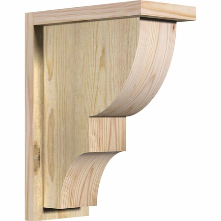 Ekena Millwork Ridgewood Rough Sawn Corbel w/Backplate, Douglas Fir, 6"W x 12"D x 16"H COR06X12X16RID01RDF